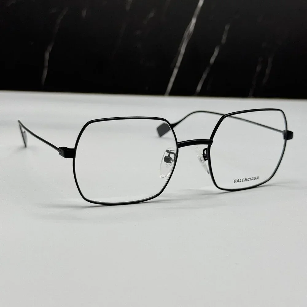 NEW BALENCIAGA BB0090O 001 SQUARE BLACK WOMEN EYEGLASSES BALENCIAGA